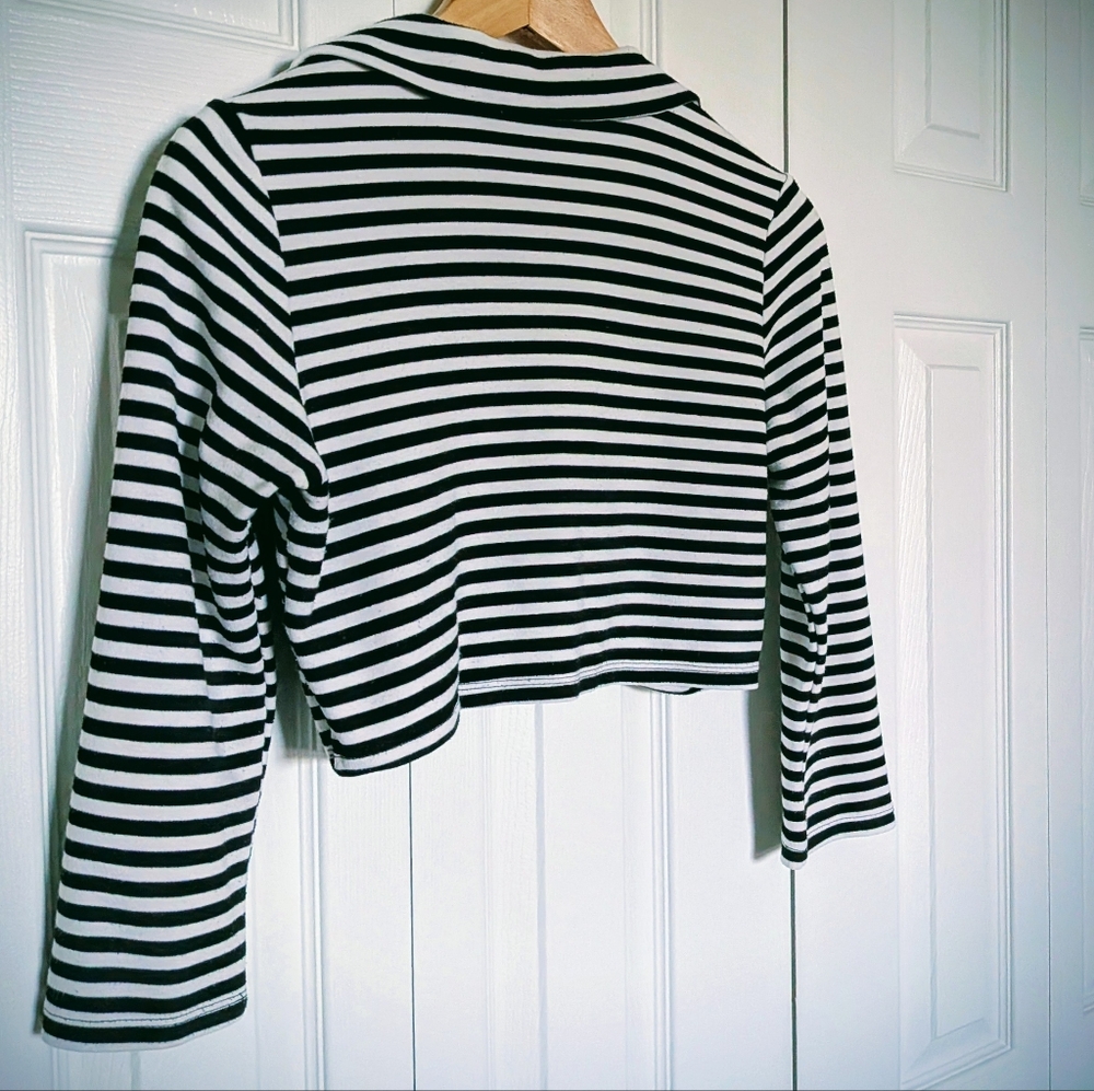 Mod Striped Cropped Jacket. Small. - Picture 5 of 16